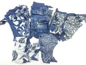 アンティーク　木綿型染はぎれ色々セット